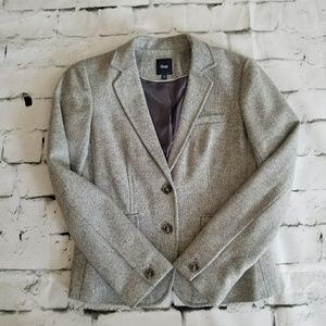 Gray wool herringbone GAP blazer, Size 4